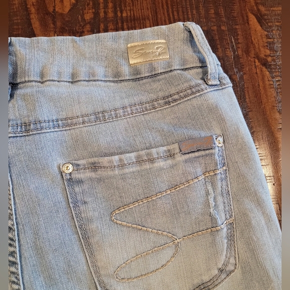 Seven7 Women's Tummyless High Rise Slimming Skinny Jeans sz 8  light wash denim - Picture 10 of 12